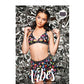 Vibes Why U Trippin Skater Skirt Black M/L